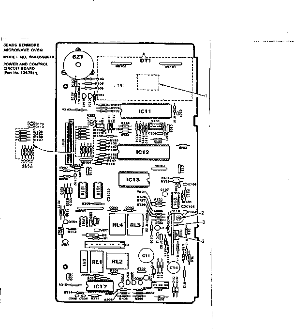 Power and control circuit board part no. 12678r