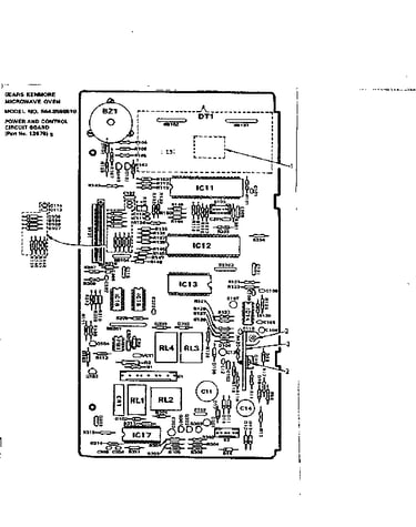 Power and control circuit board part no. 12678r