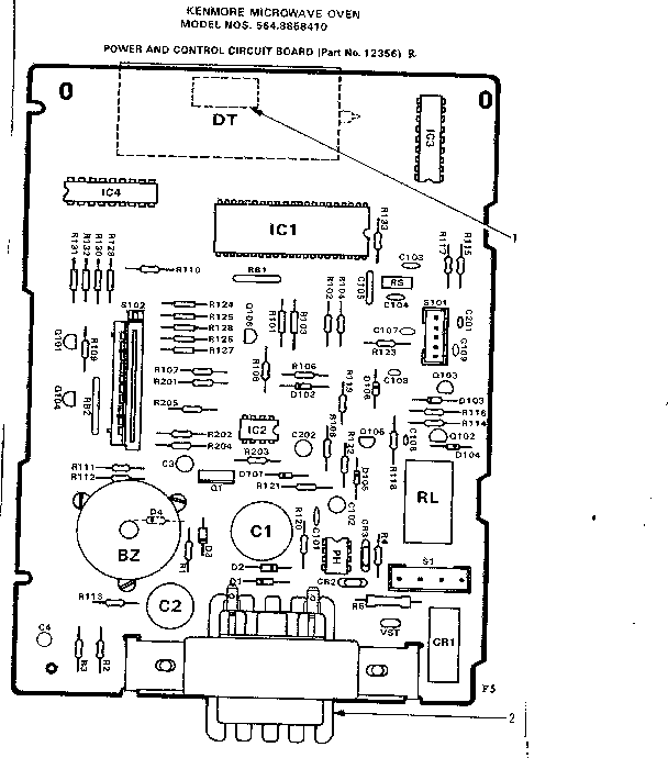 Power and control circuit board part no. 12356r