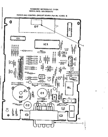 Power and control circuit board part no. 12356r