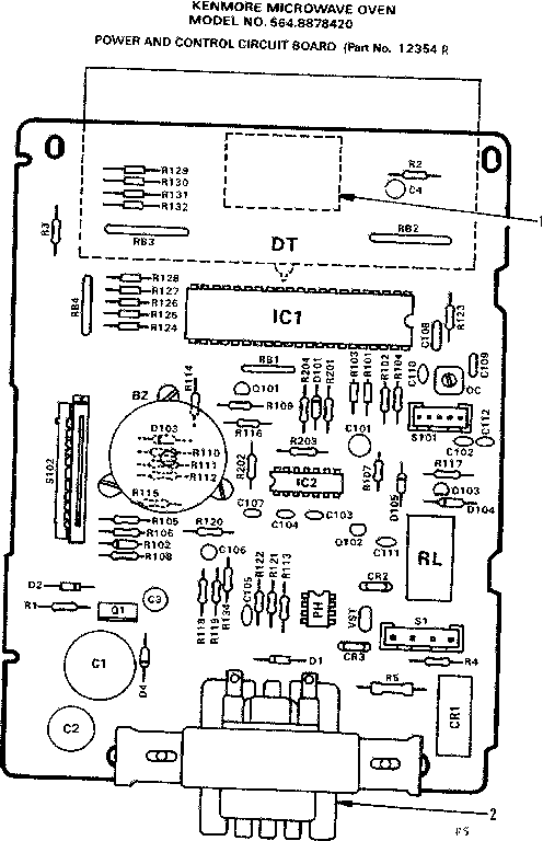 Power and control circuit board part no 12354r