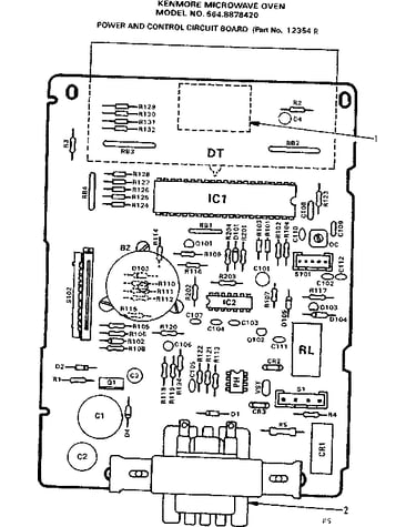 Power and control circuit board part no 12354r