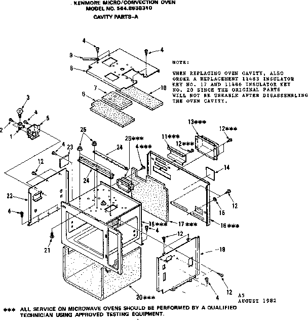 Convection oven/cavity parts-a