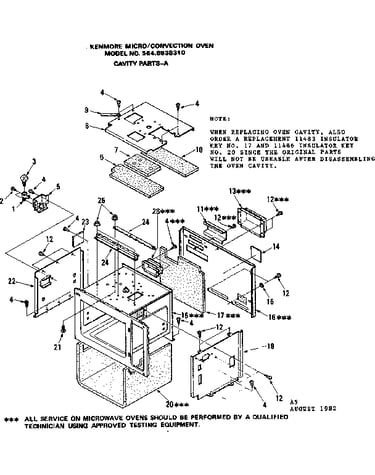 Convection oven/cavity parts-a