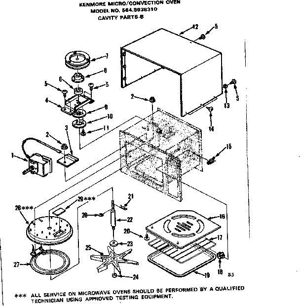 Convection oven/cavity parts-b