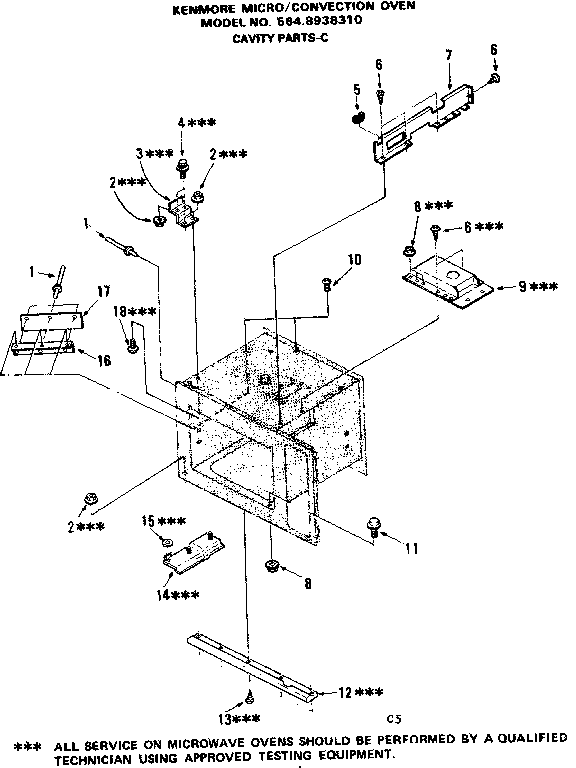 Convection oven/cavity parts-c