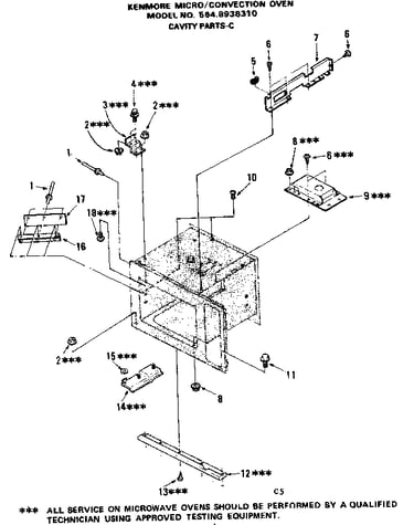 Convection oven/cavity parts-c