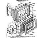 Kenmore 5648938310 convection oven/door parts diagram