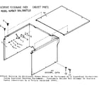 Kenmore 5649907510 cabinet parts diagram
