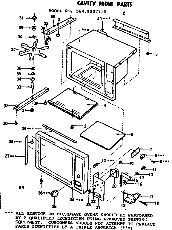 Cavity front parts