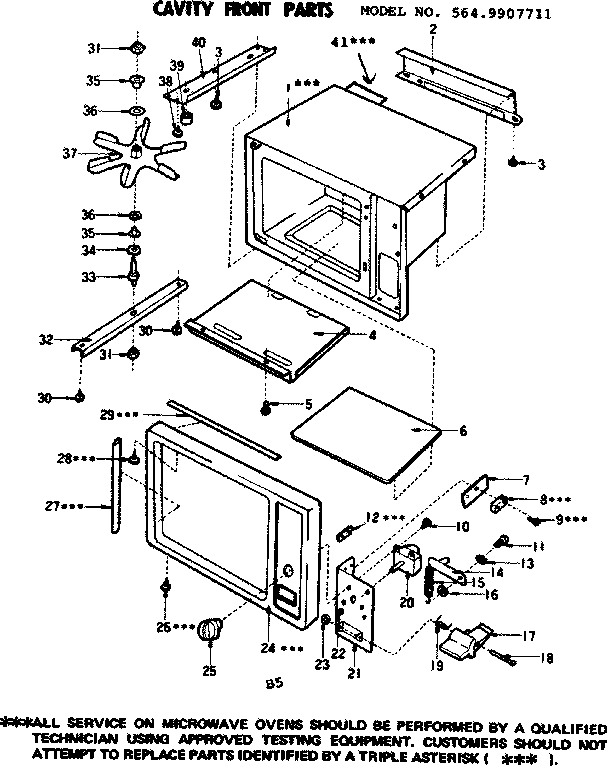 Cavity front parts