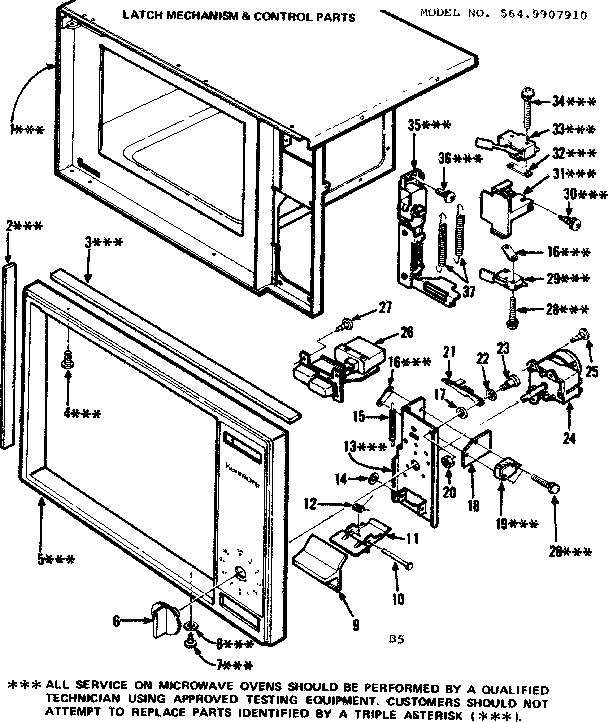 Latch mechanism & control parts