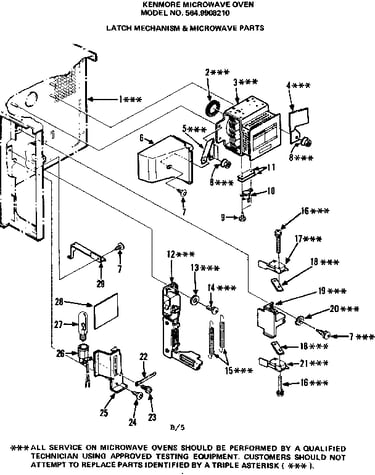 Latch mechansim & microwave parts