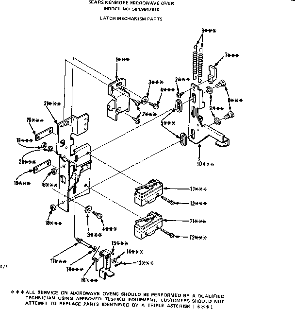 Latch mechanism parts