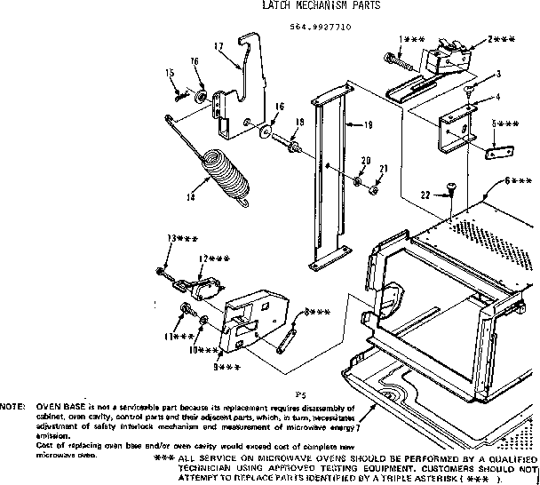 Latch mechanism parts
