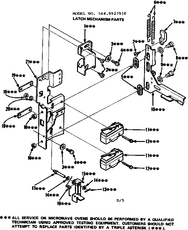 Latch mechanism parts