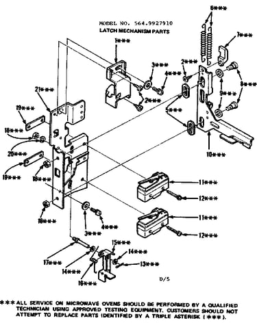 Latch mechanism parts