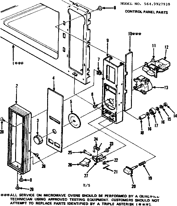 Control panel parts