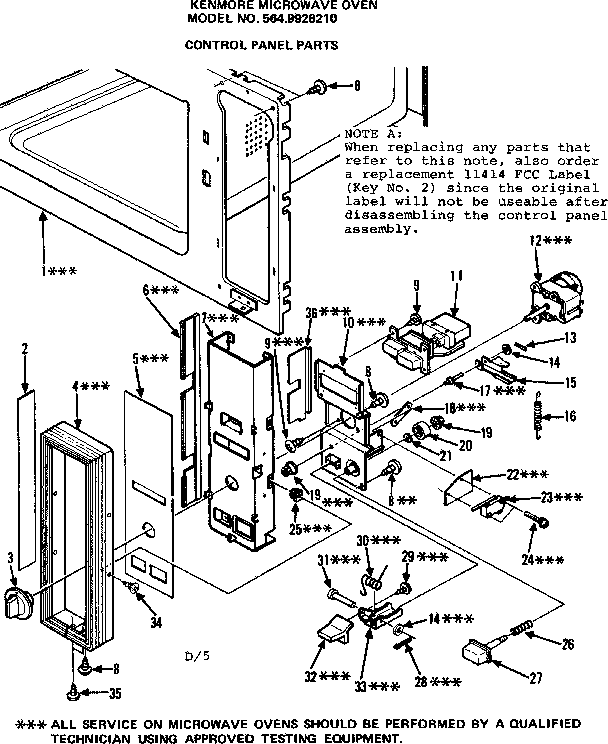 Control panel parts