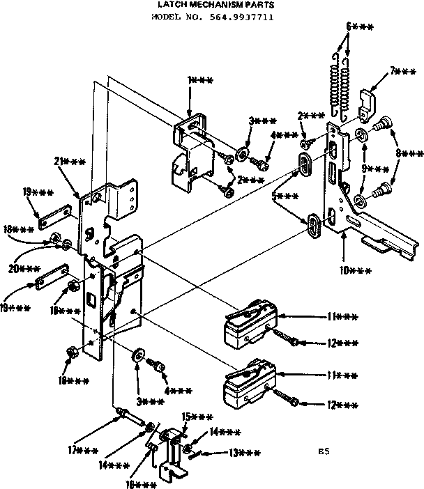 Latch mechanism parts