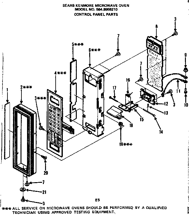 Control panel parts