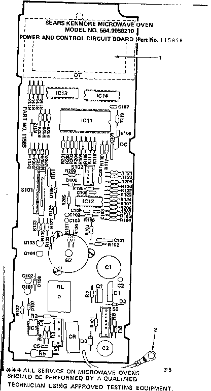 POWER AND CONTROL CIRCUIT BOARD