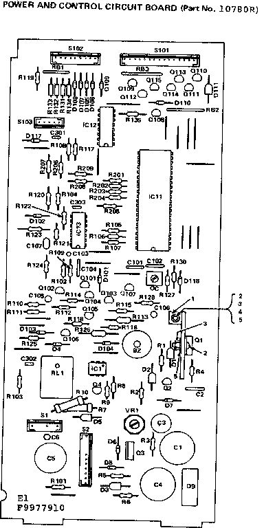 POWER AND CONTROL CIRCUIT BOARD