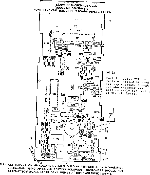 POWER AND CONTROL CIRCUIT BOARD