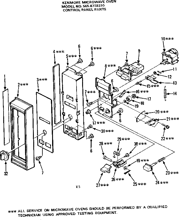 Control panel parts