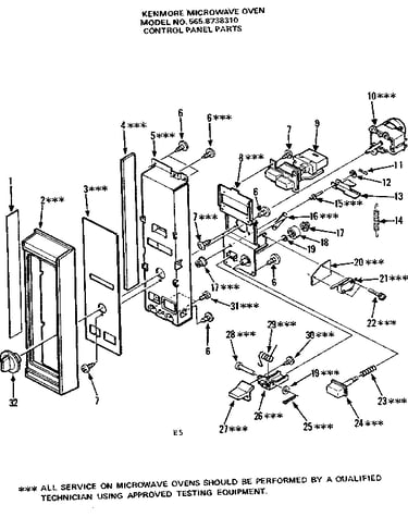 Control panel parts