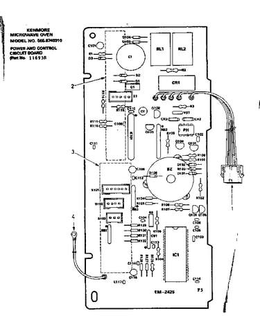Power and control circuit board part no 11693r