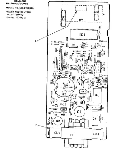 Power and control circuit board part no. 12358r