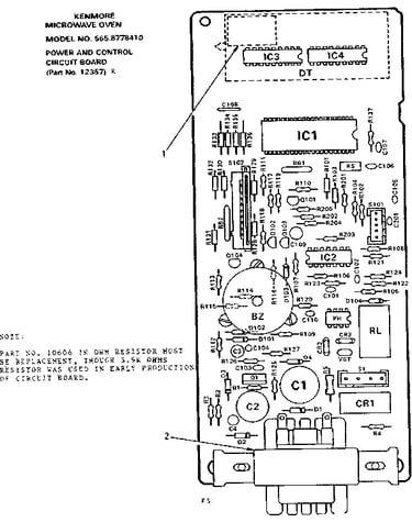 Power and control circuit board part no. 12357r