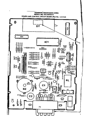 Power and control circuit board part no 12356r