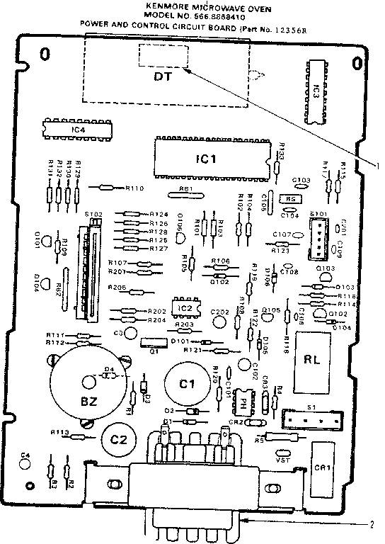 Power and control circuit board part no. 12356r