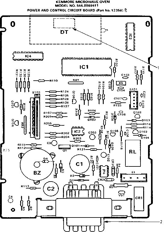 Power and control circuit board part no. 12356r