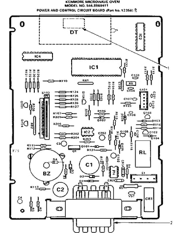 Power and control circuit board part no. 12356r