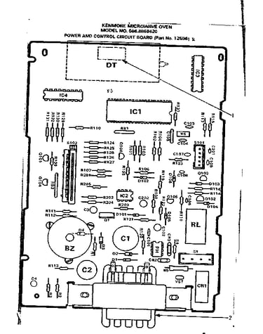 Power and control circuit board part no. 12596r