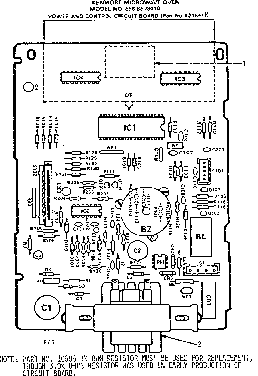 Power and control circuit board part no. 12355r