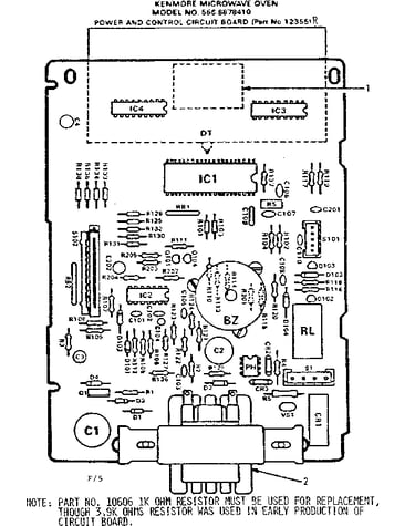 Power and control circuit board part no. 12355r