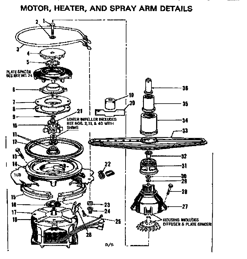 Motor heater & spray arm
