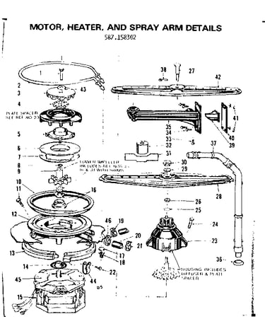 Motor heater and spray arm details