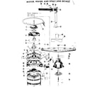 Kenmore 58765110 motor-heater & spray arm details diagram