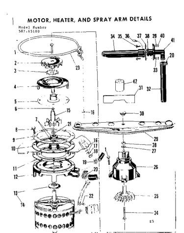 Motor-heater & spray arm details