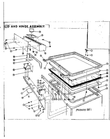 Lid and hinge assembly
