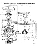 Motor heater & spray arm detail