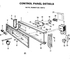 Kenmore 587700413 control panel diagram
