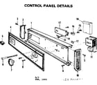 Kenmore 587701000 control panel details diagram