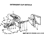 Kenmore 587701001 detergent cup details diagram
