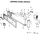 Kenmore 587701201 control panel details diagram